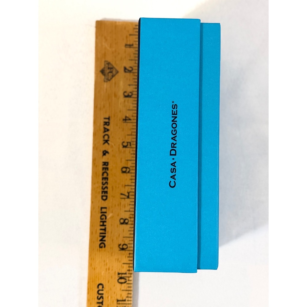 Casa Dragones Tequila Anejo Empty Presentation Box Turquoise Blue 375ml Size - Picture 4 of 5